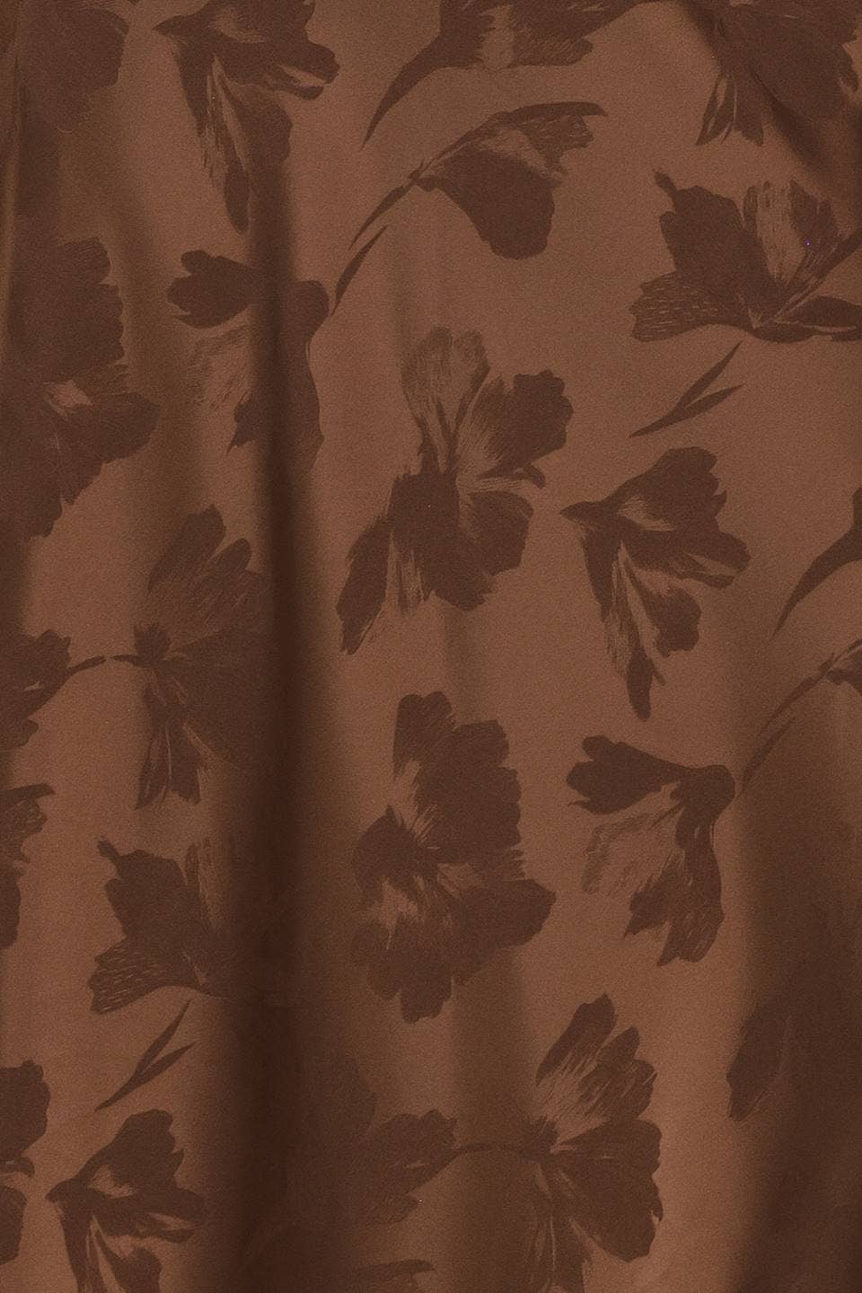 Chocolate Floral Jacquard Skirt