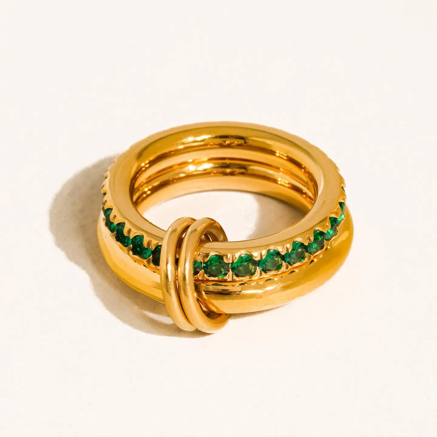 Jessica Green Double Hoop Ring