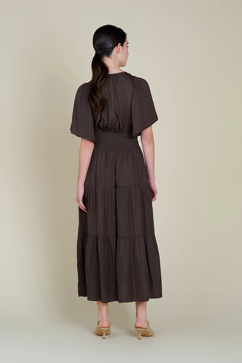 Dark Roast Sinched Waist Dress