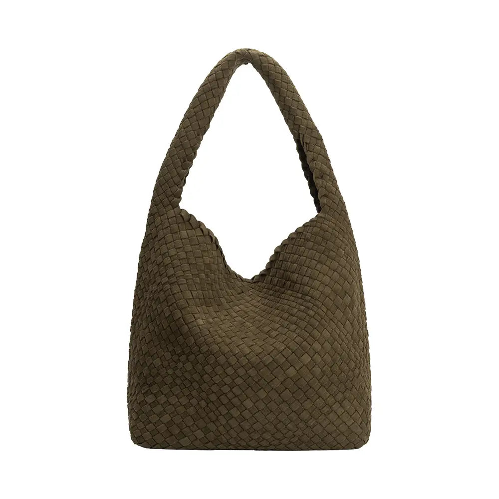 Johanna Pine Suede Recycled Vegan Shoulder Bag