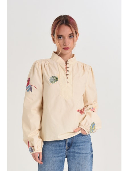 Emmy Embroidered Parkscape Top