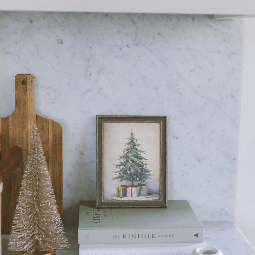 Christmas Tree with Presents Framed Art
