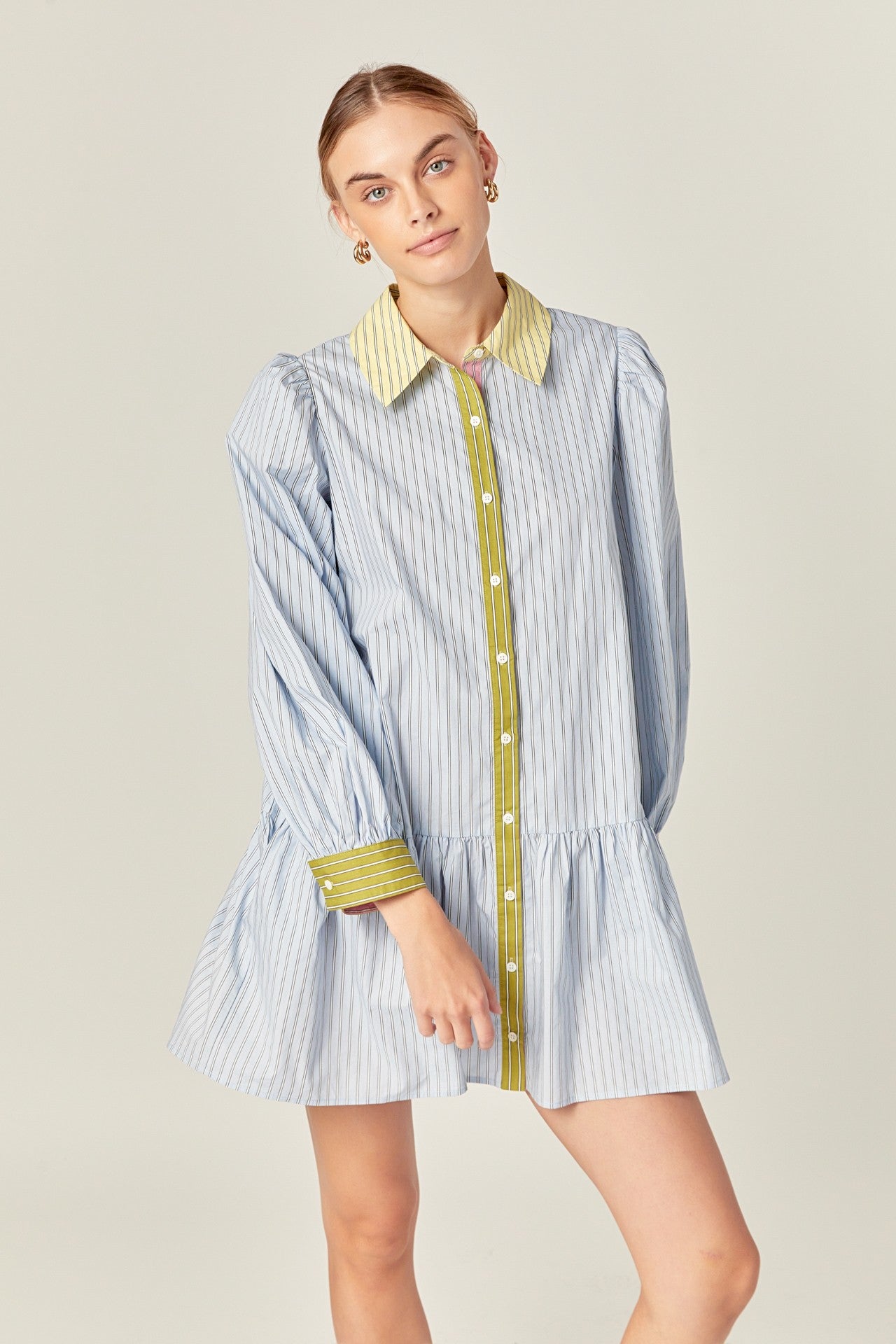 Light Blue Multi Mini Dress