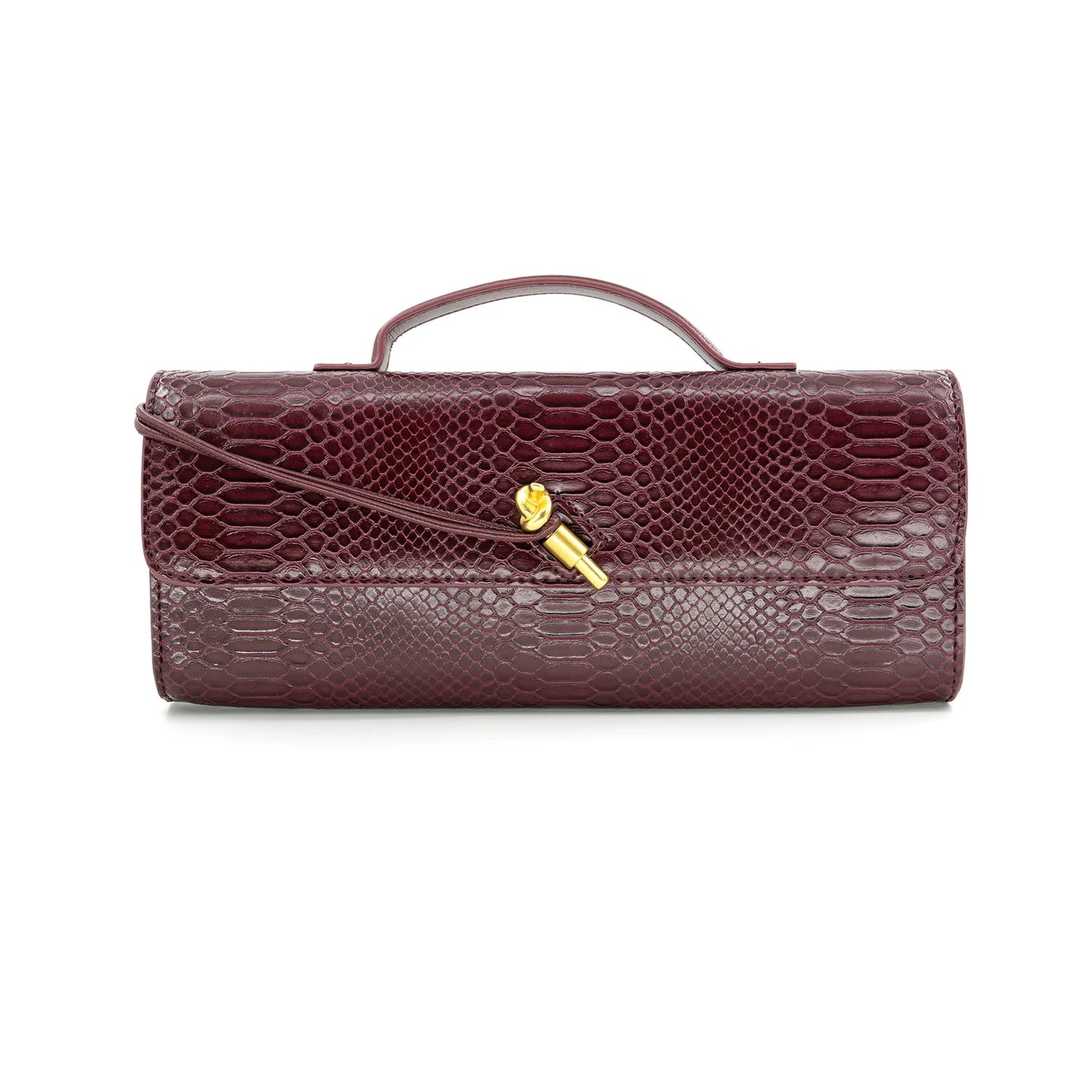 Burgundy Top Handle Mini Bag