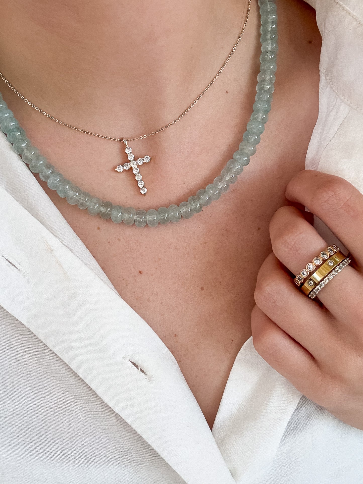 Sea-Glass Blue Candy Necklace