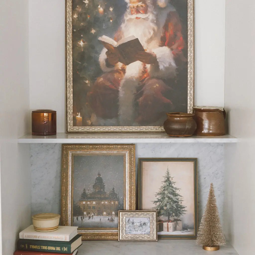 Christmas Tree with Presents Framed Art