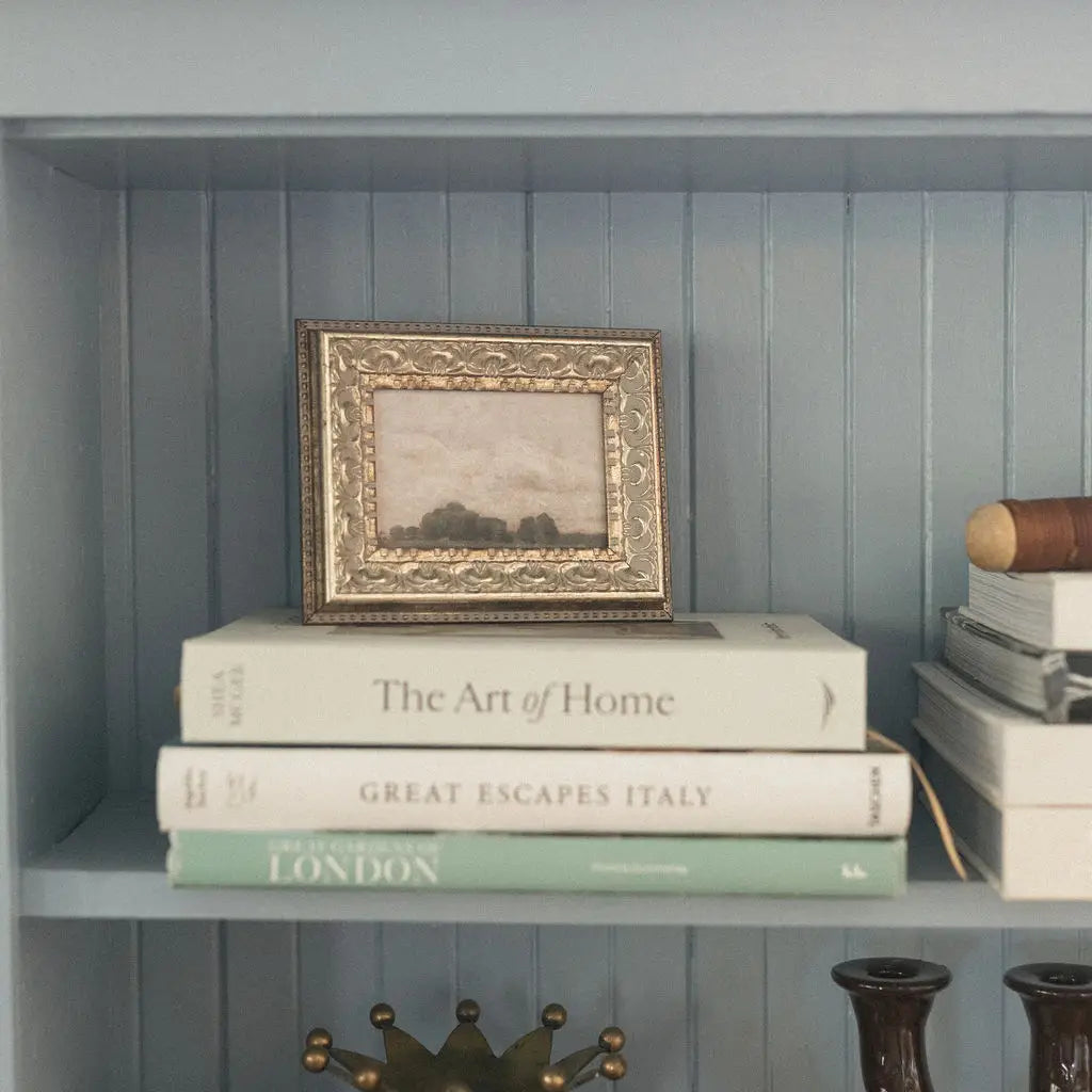 Tree and Cloud Landscape Framed Antique Art