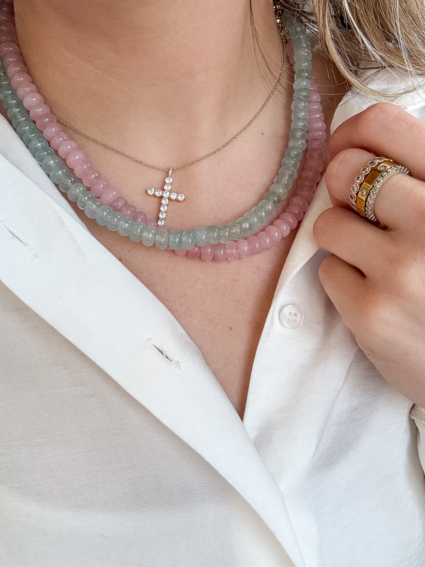 Sea-Glass Blue Candy Necklace