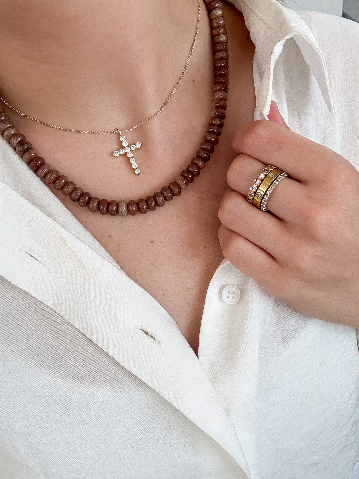 Coconut Brown Candy Necklace