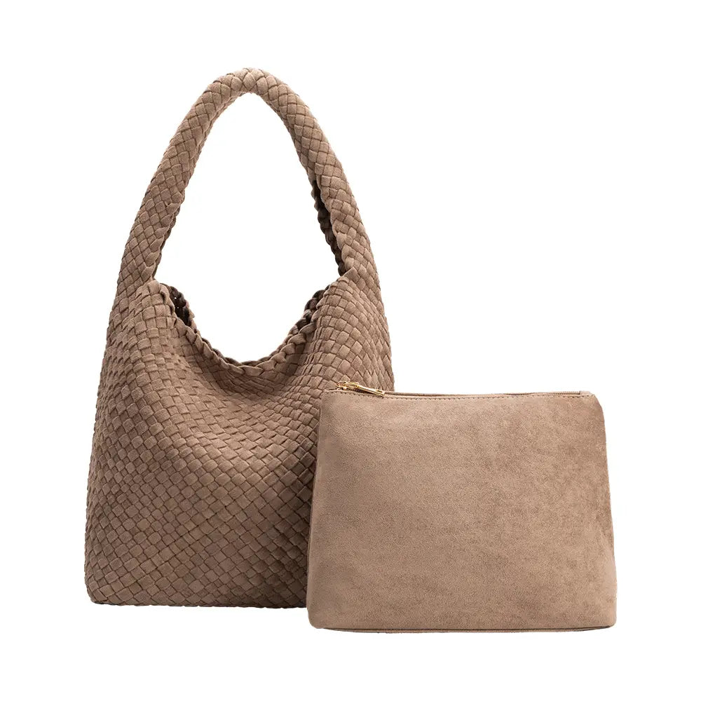 Johanna Clay Suede Recycled Vegan Shoulder Bag