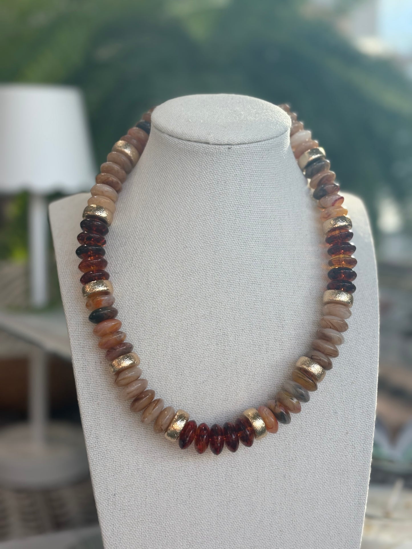 Falling Into Fall Beaded Necklace