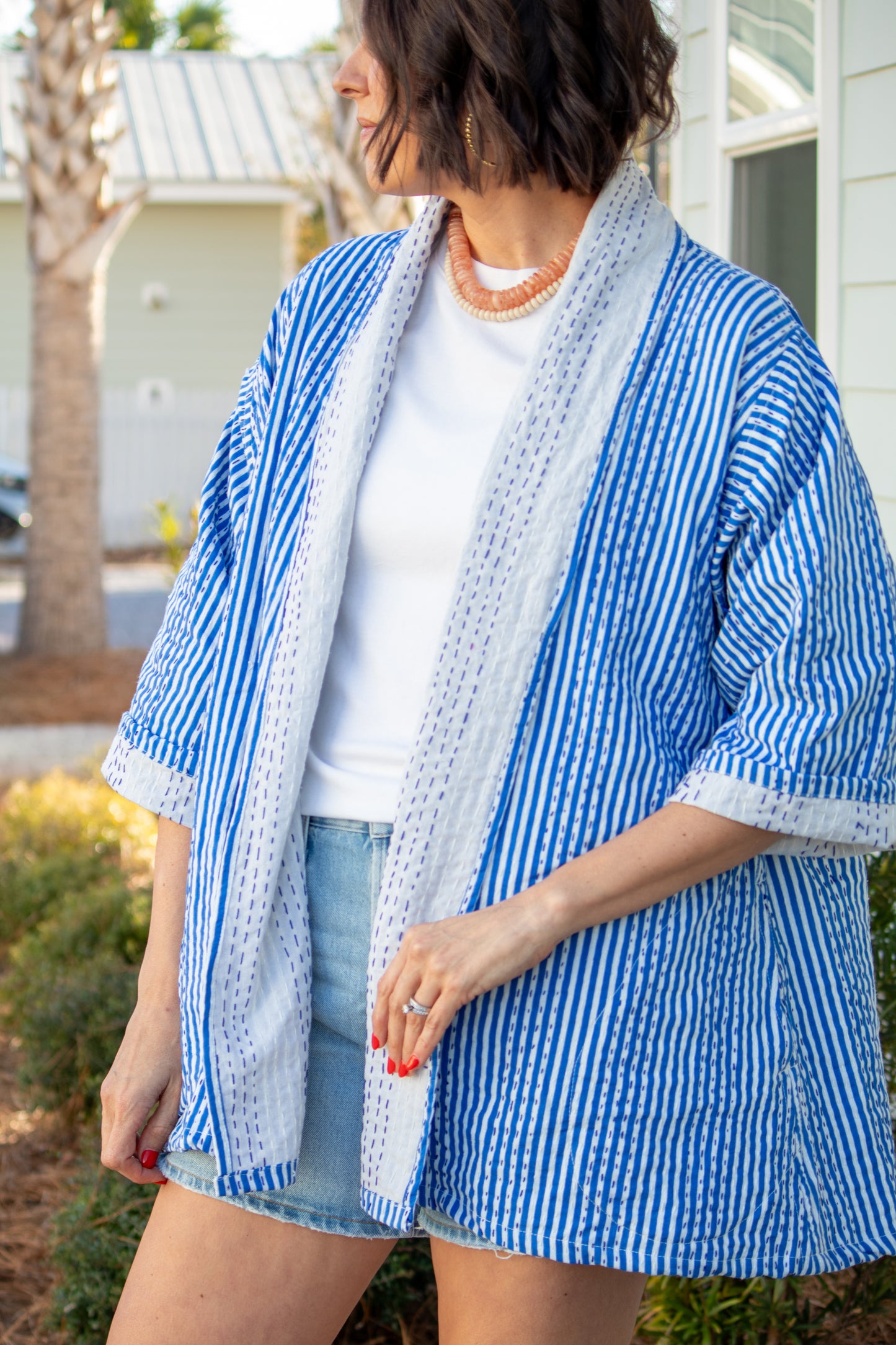 James Blanket Jacket- Tides and Stripes