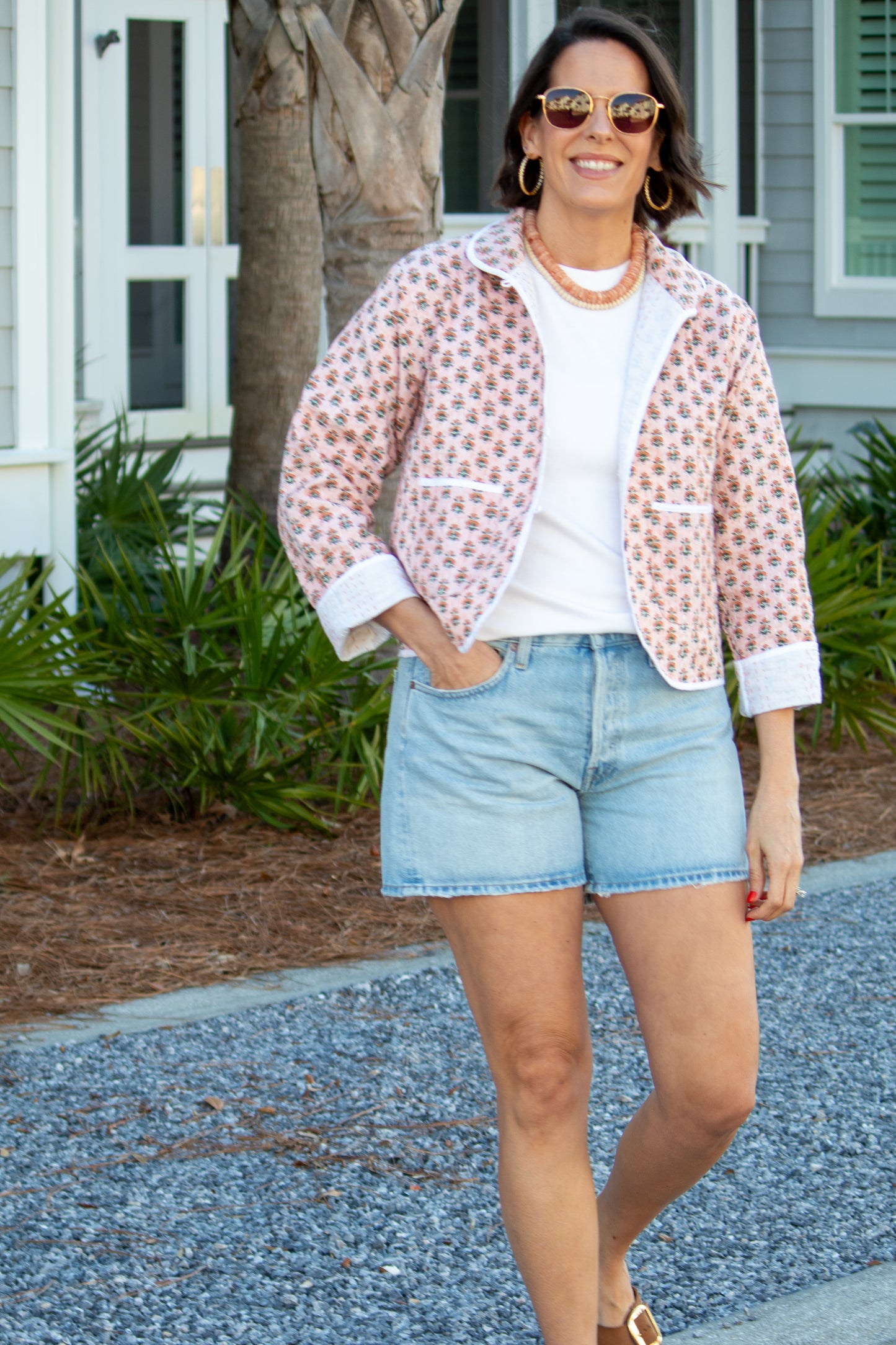 Birdie Jacket- Peony Punch
