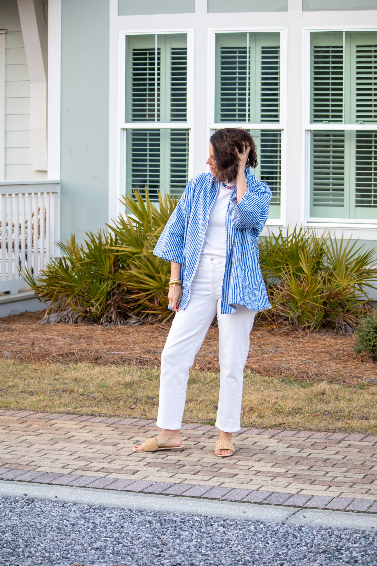 James Blanket Jacket- Tides and Stripes