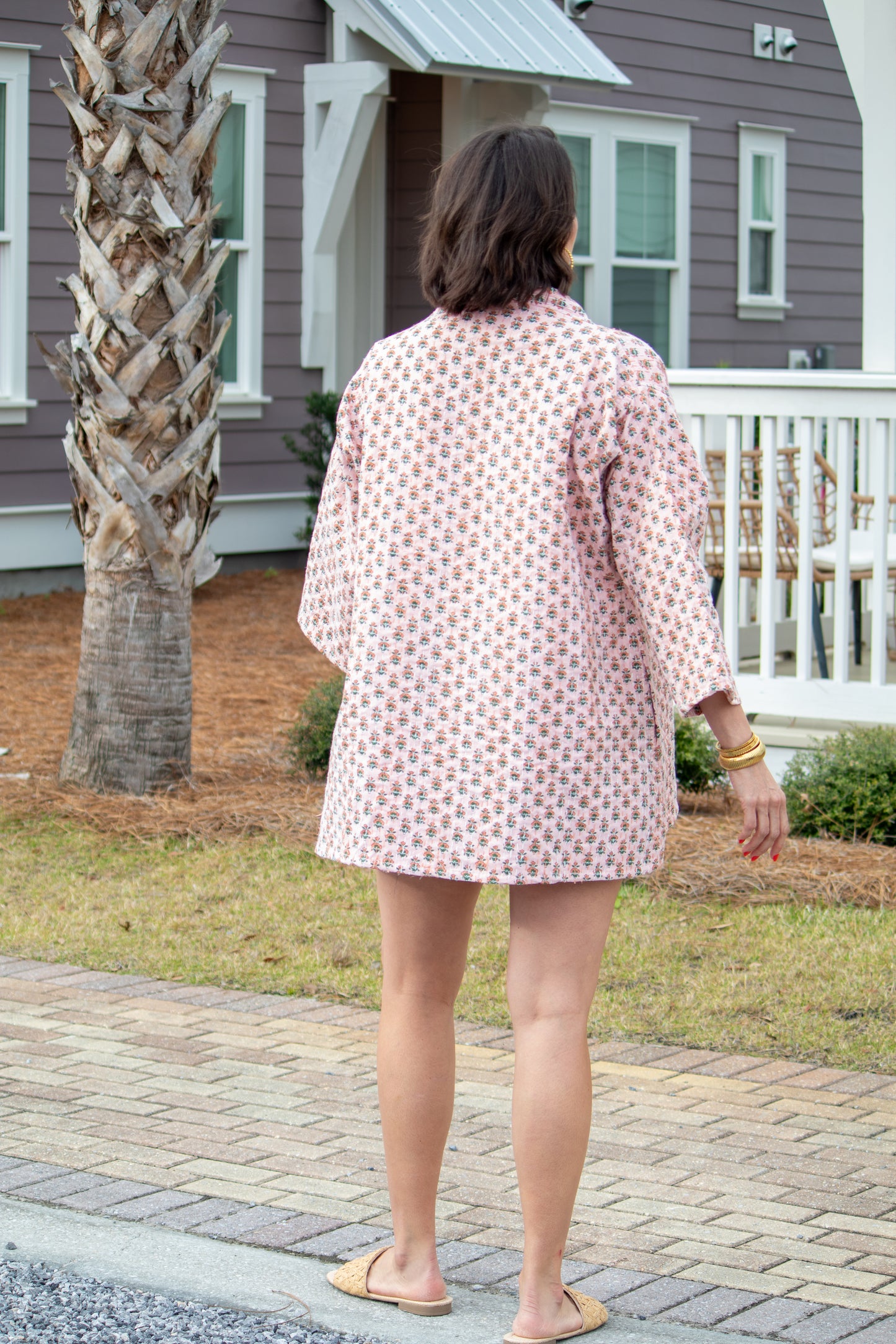 James Blanket Jacket- Peony Punch