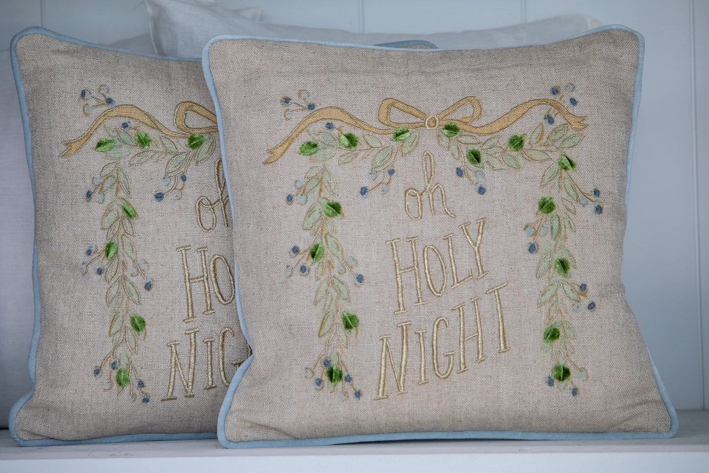 "Oh Holy Night" Christmas Pillow