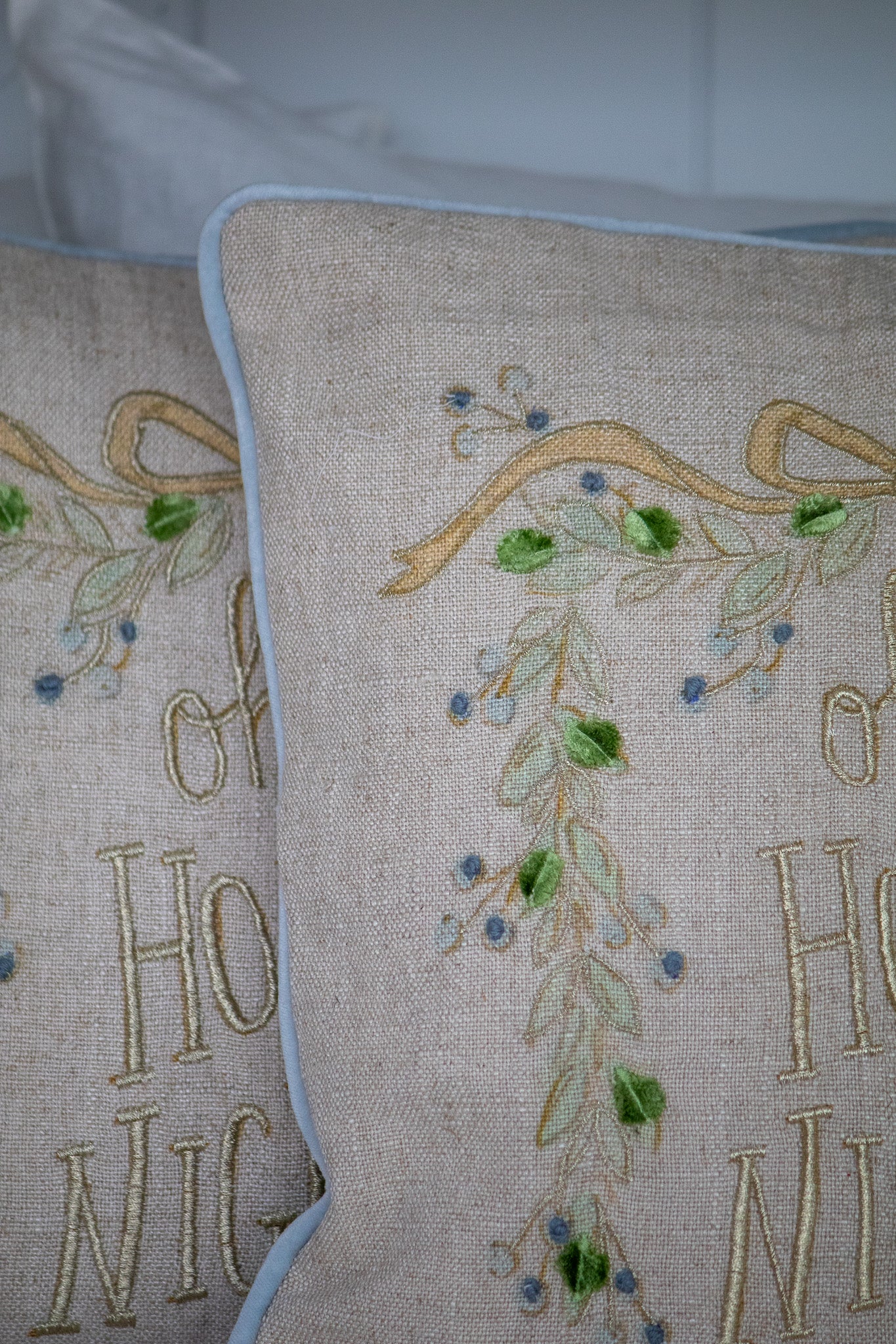 "Oh Holy Night" Christmas Pillow