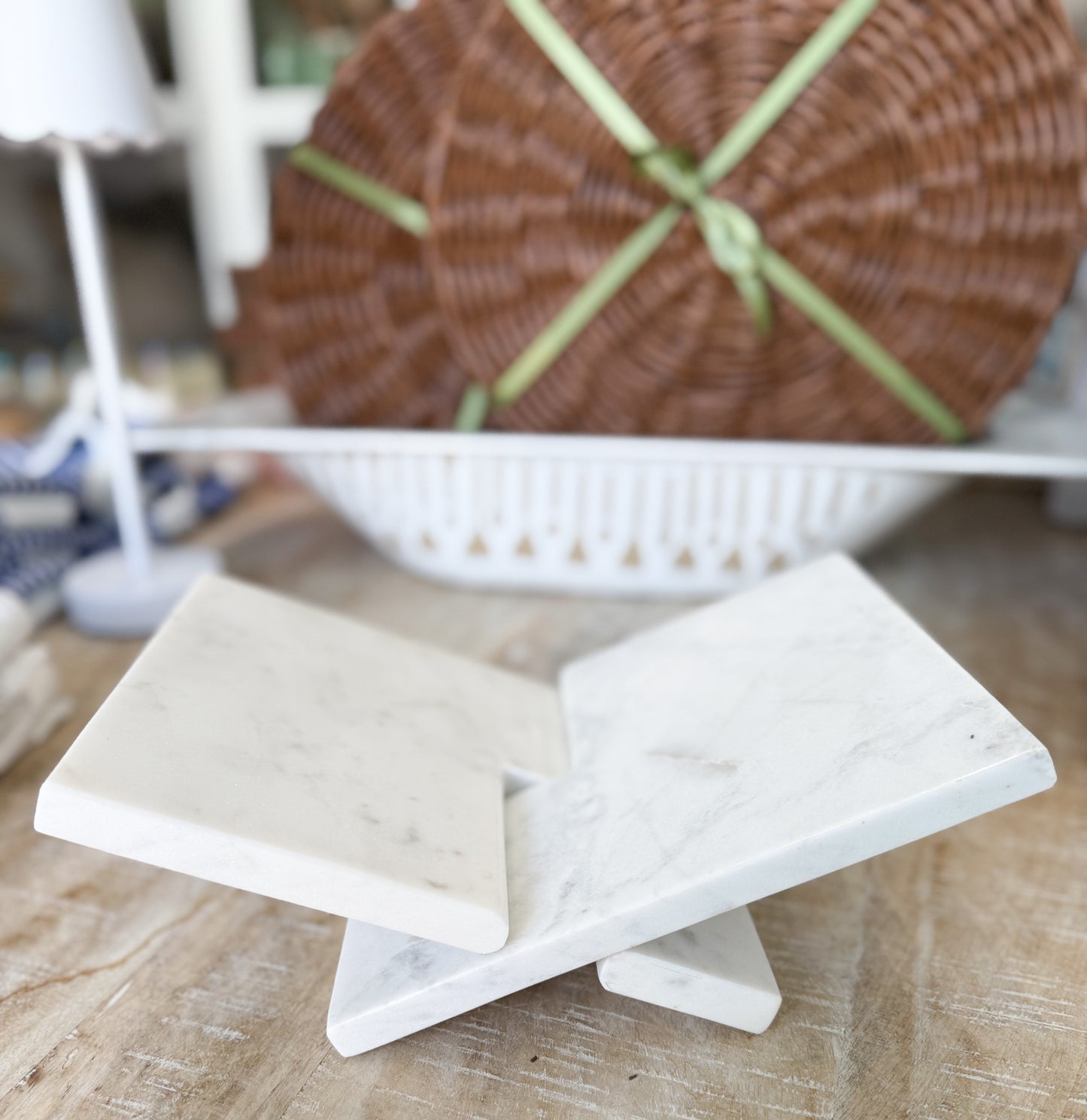 Interlocking Marble Book Stand