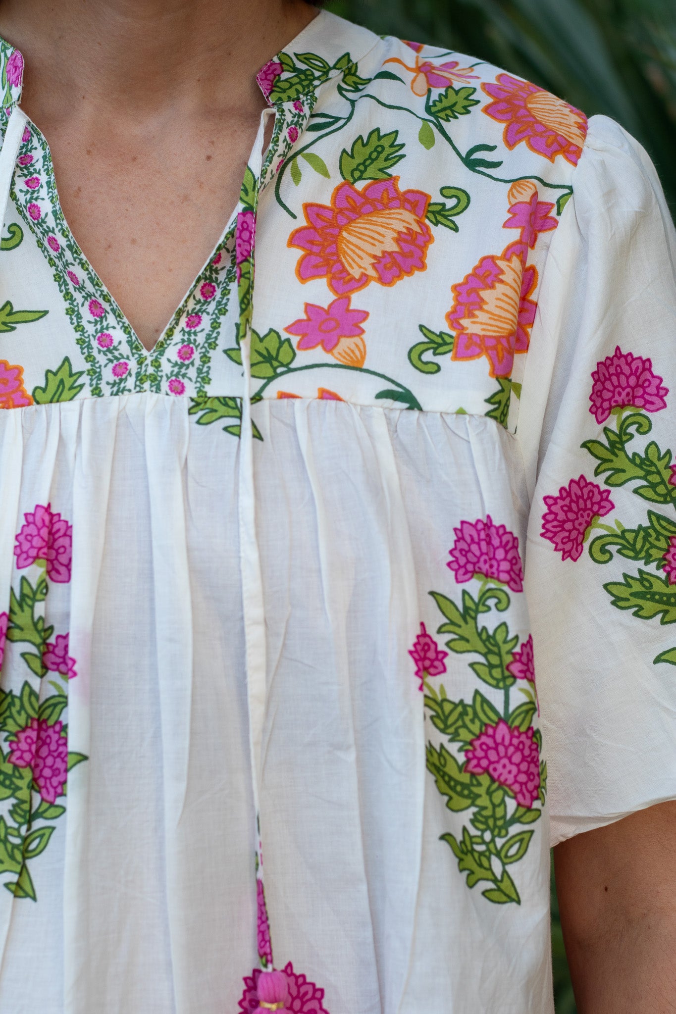 Luna Petal Tassel Tie Top