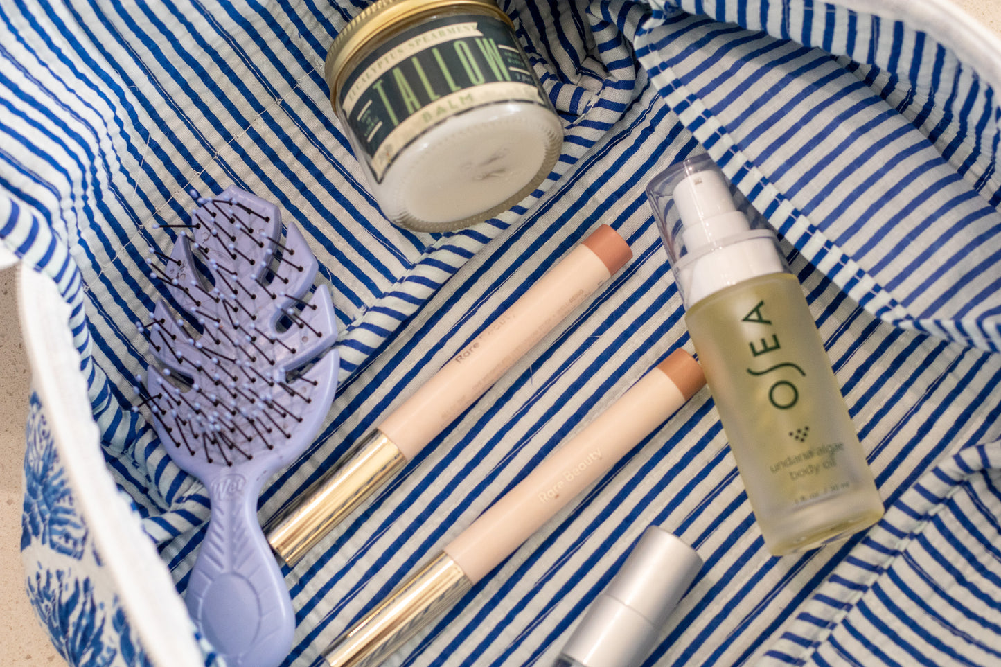 Blue Scallop Cosmetic Bag