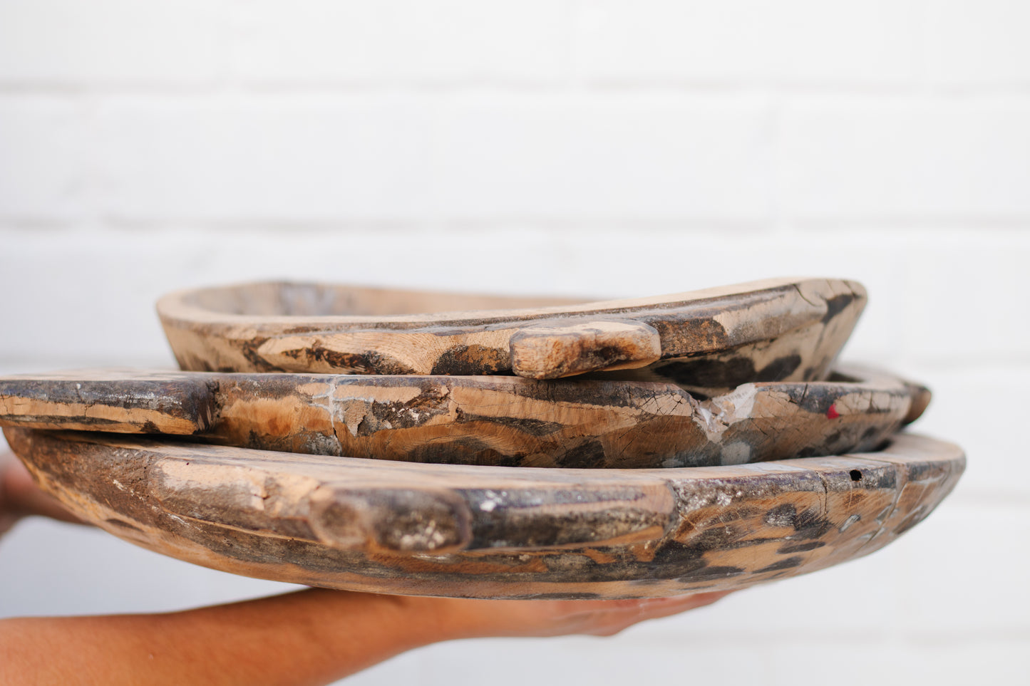 Vintage Natural Dough Bowl