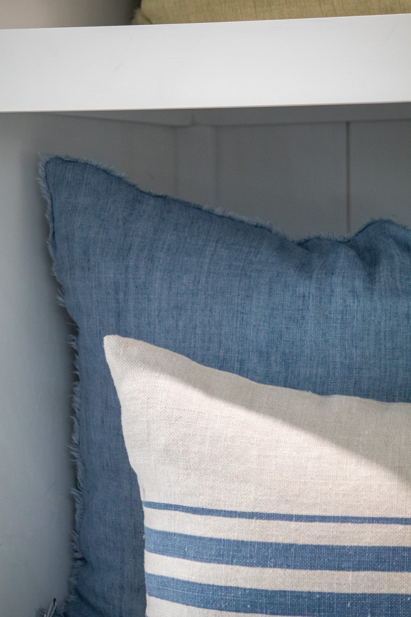 Coastal Lines Blue and taupe Lumbar