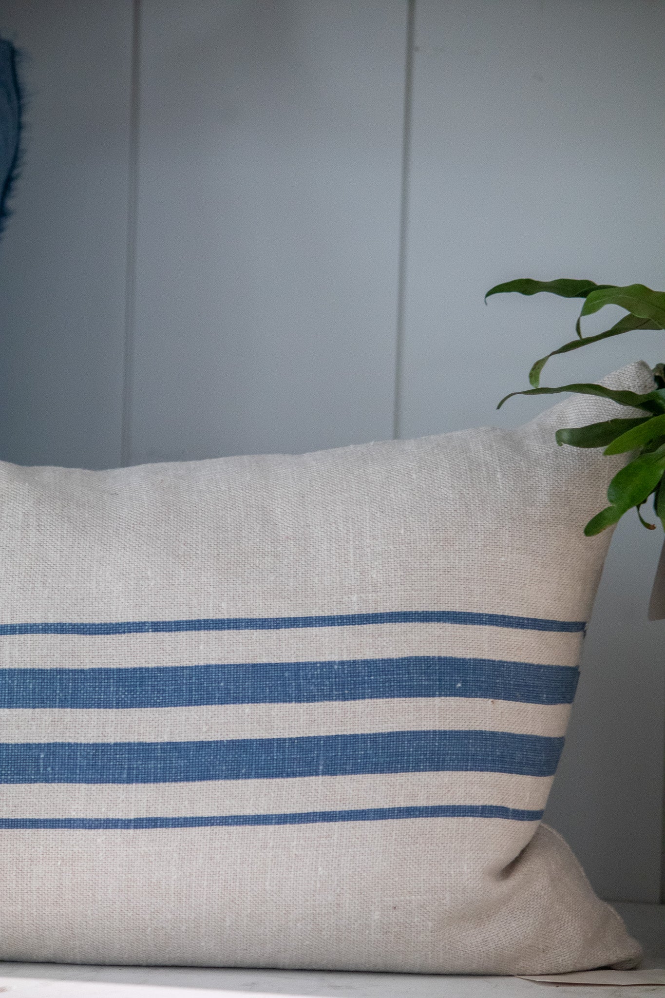 Coastal Lines Blue and taupe Lumbar