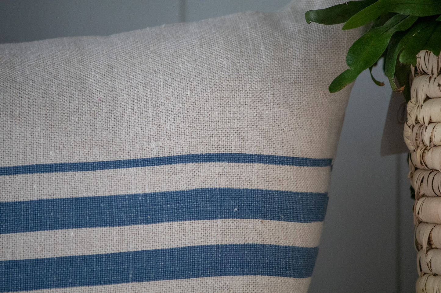 Coastal Lines Blue and taupe Lumbar