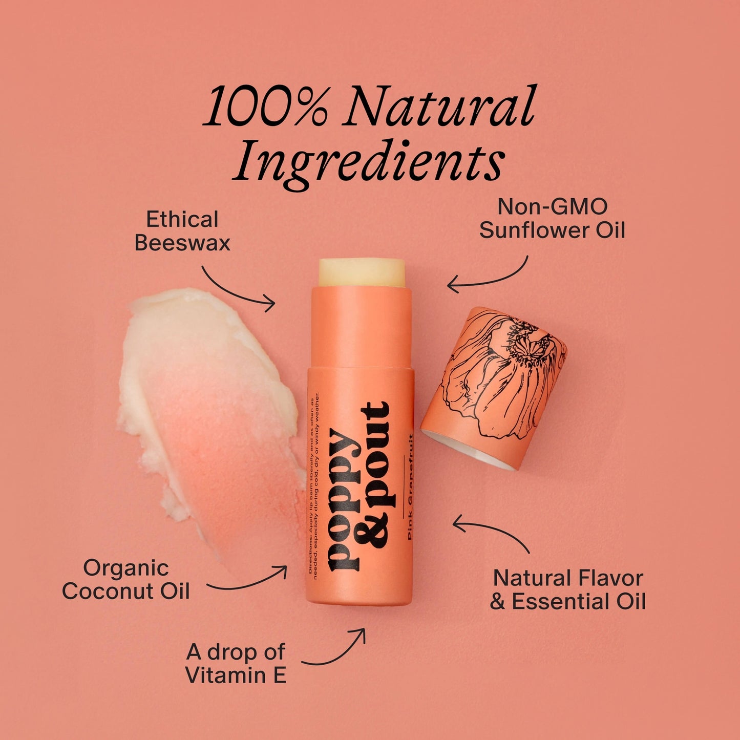 Lip Balm, Pink Grapefruit