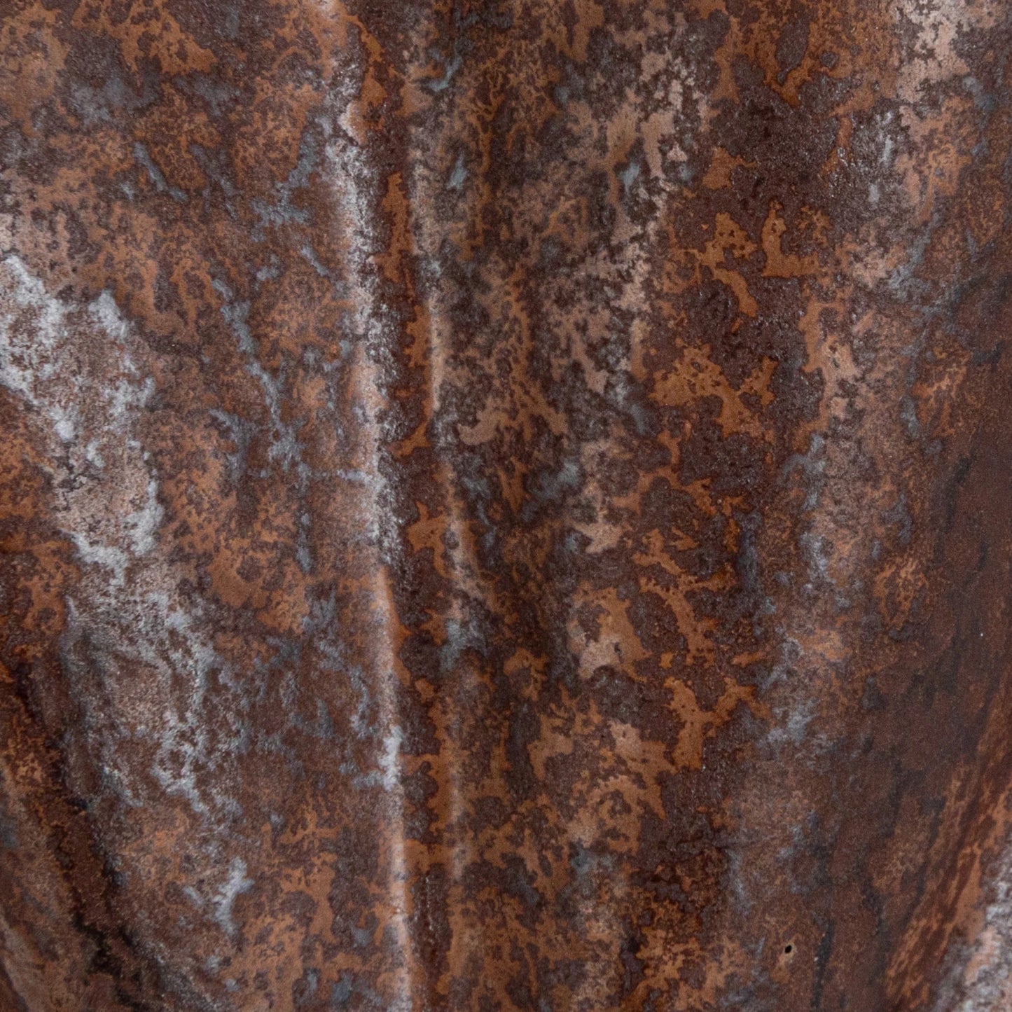 Brown Stoneware Pleated Dish