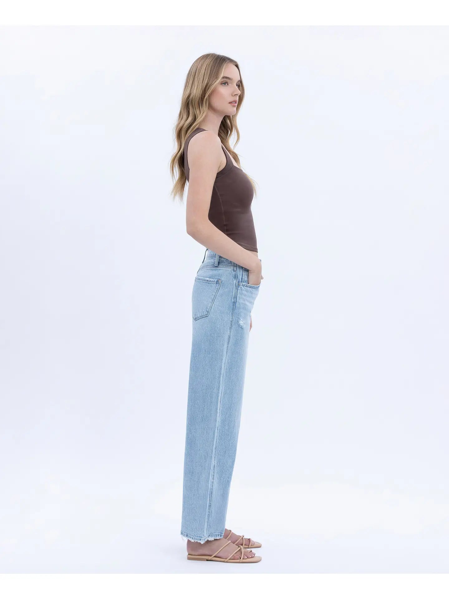 Super High Rise Crop Barrel Leg Jeans