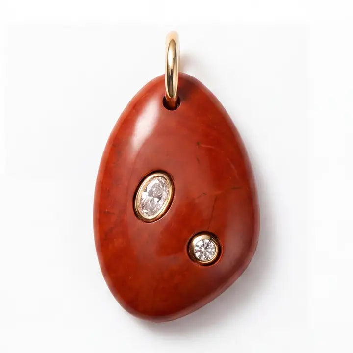 Carnelian Teardrop Pendant Charm