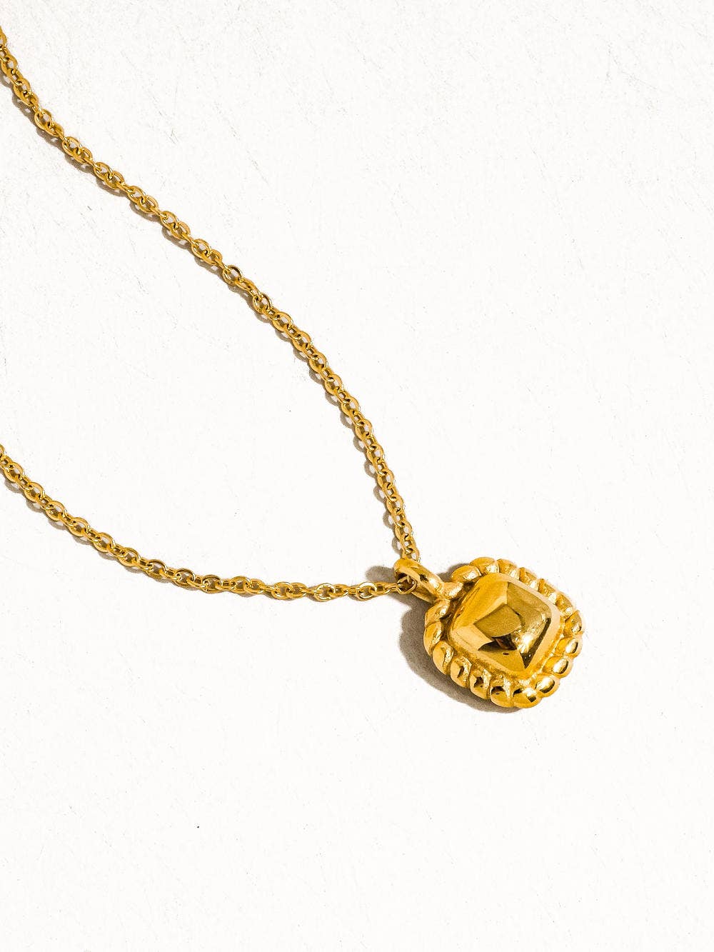The Orla Gold Square Pendant Necklace