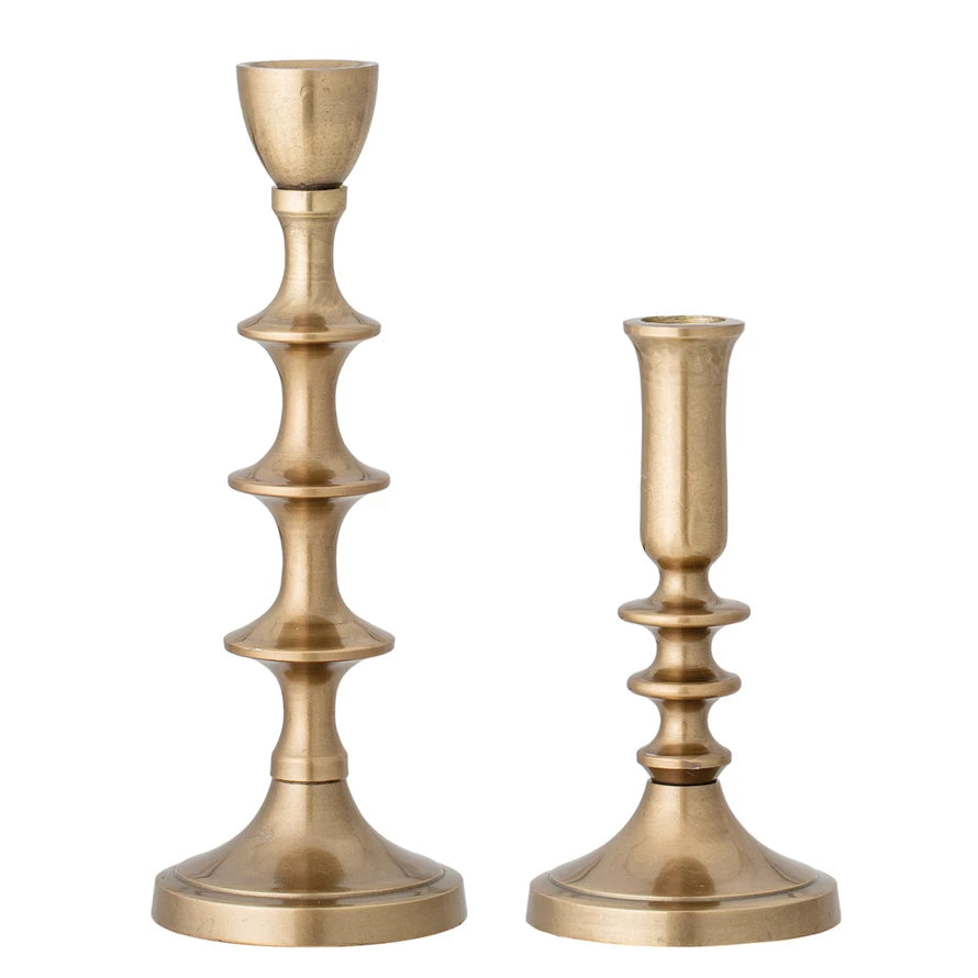 Metal Taper Holders with Antique Finish (Two Sizes)