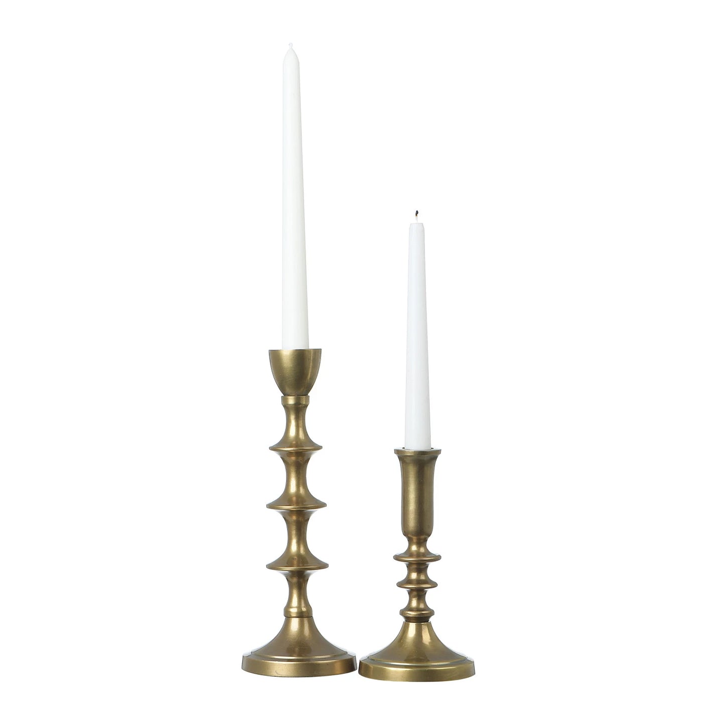 Metal Taper Holders with Antique Finish (Two Sizes)