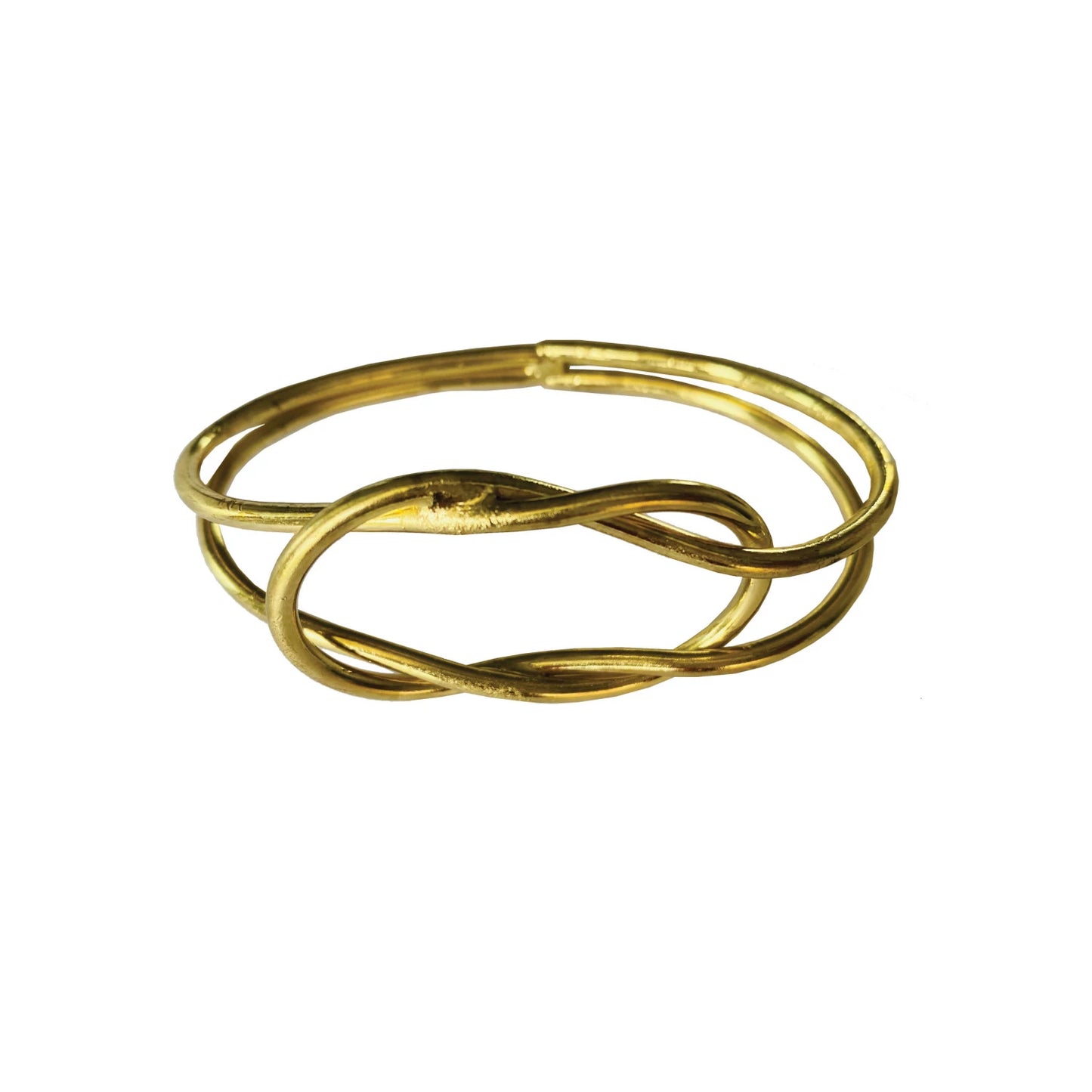 Gold Twisted Knot Napkin Rings, Set of 4