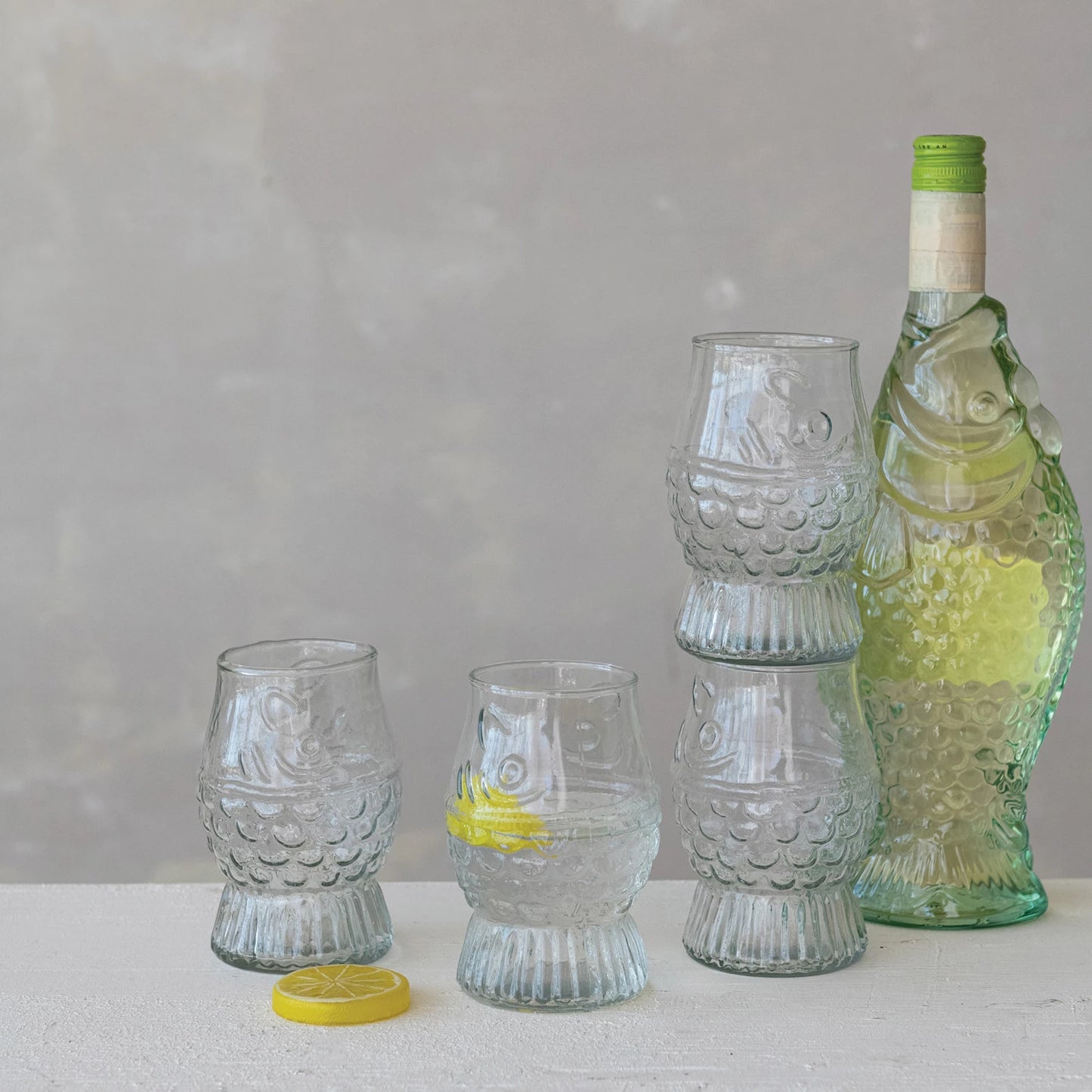 Fish Shaped Drinking Glass 12oz