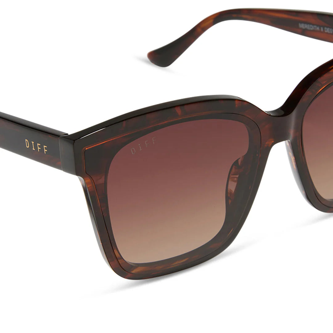 Meredith ll sequoia tortoise brown gradient sunglasses