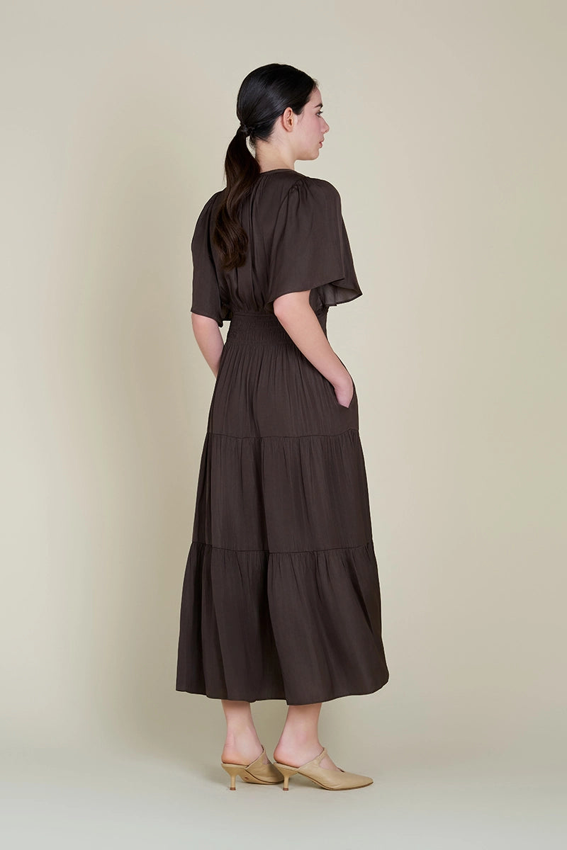 Dark Roast Sinched Waist Dress