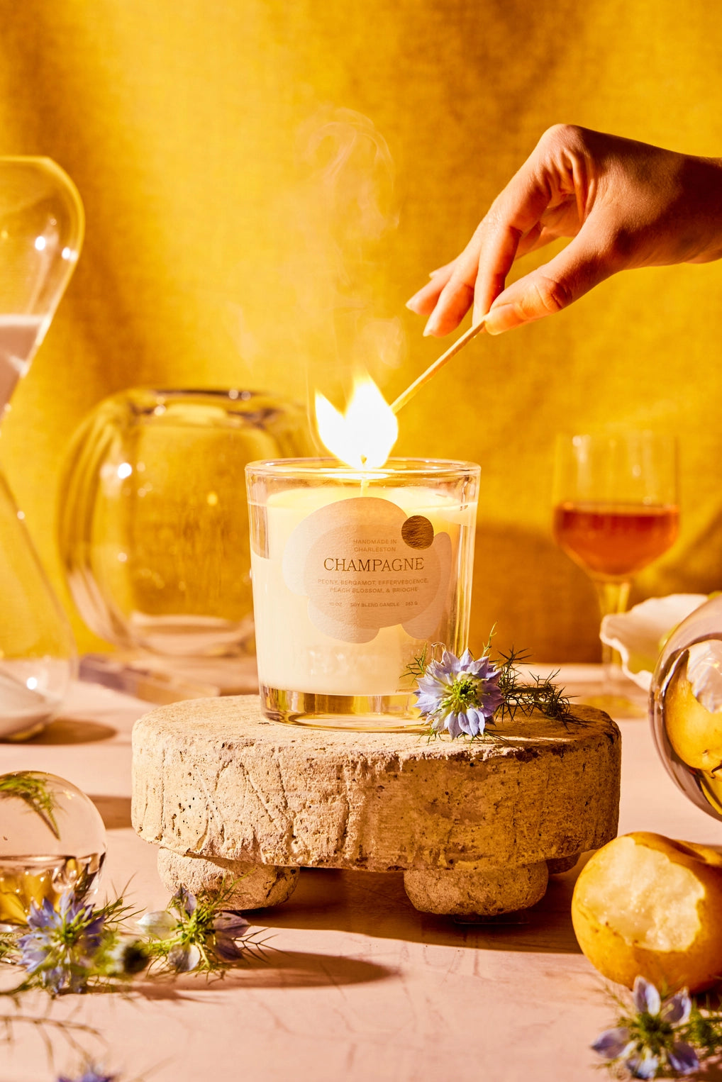 Champagne Candle