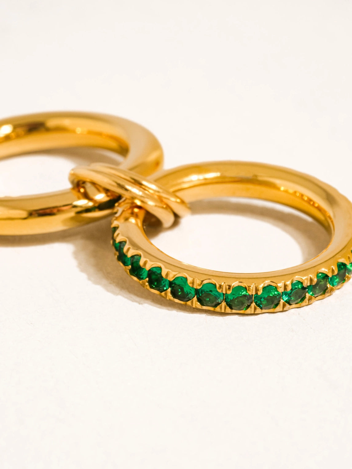 Jessica Green Double Hoop Ring