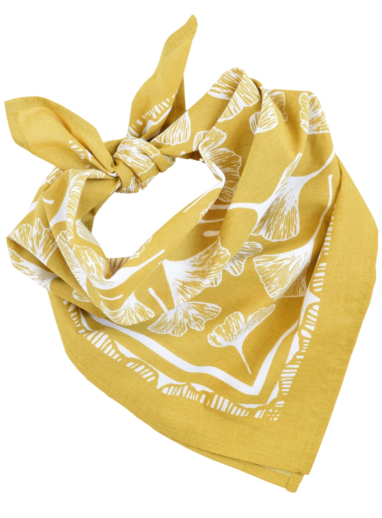 Yellow Ginkgo Leaf Bandanna