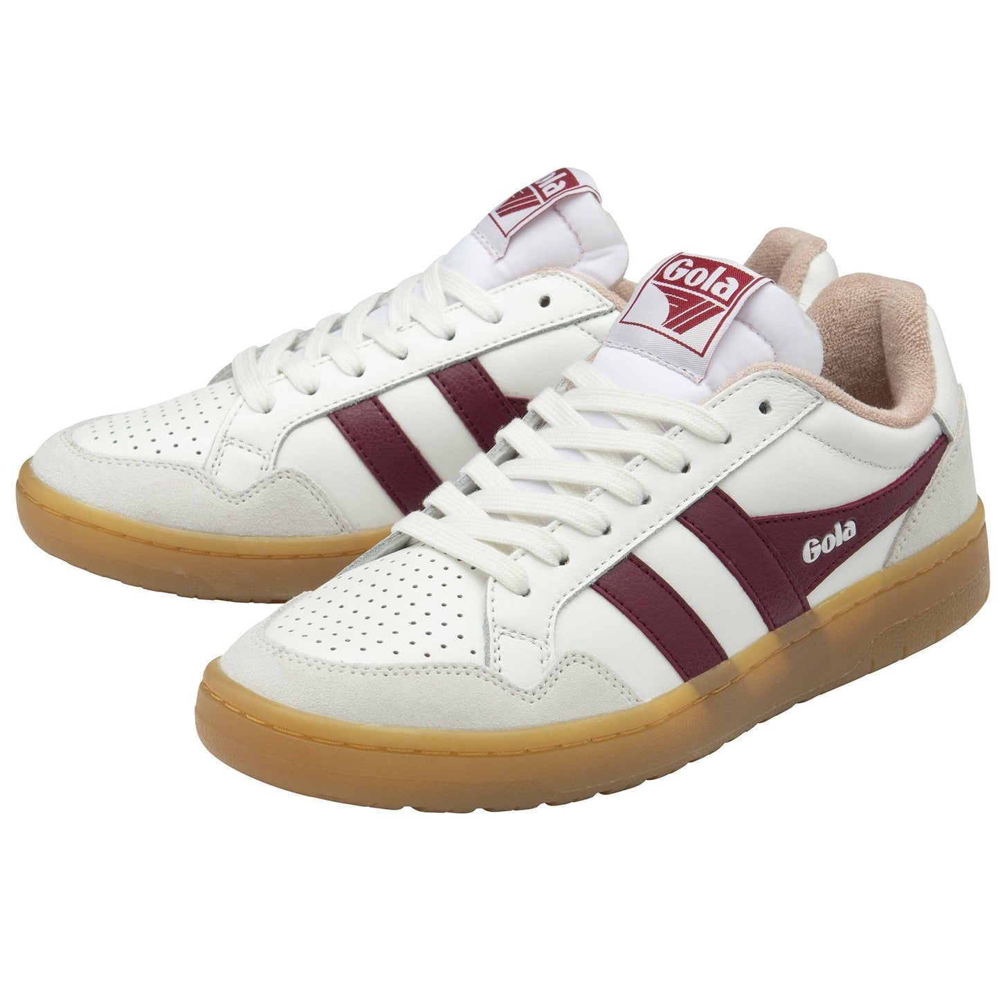 Gola Classics Women's Eagle '86 Sneakers In White/Cerise/Rose/Gum
