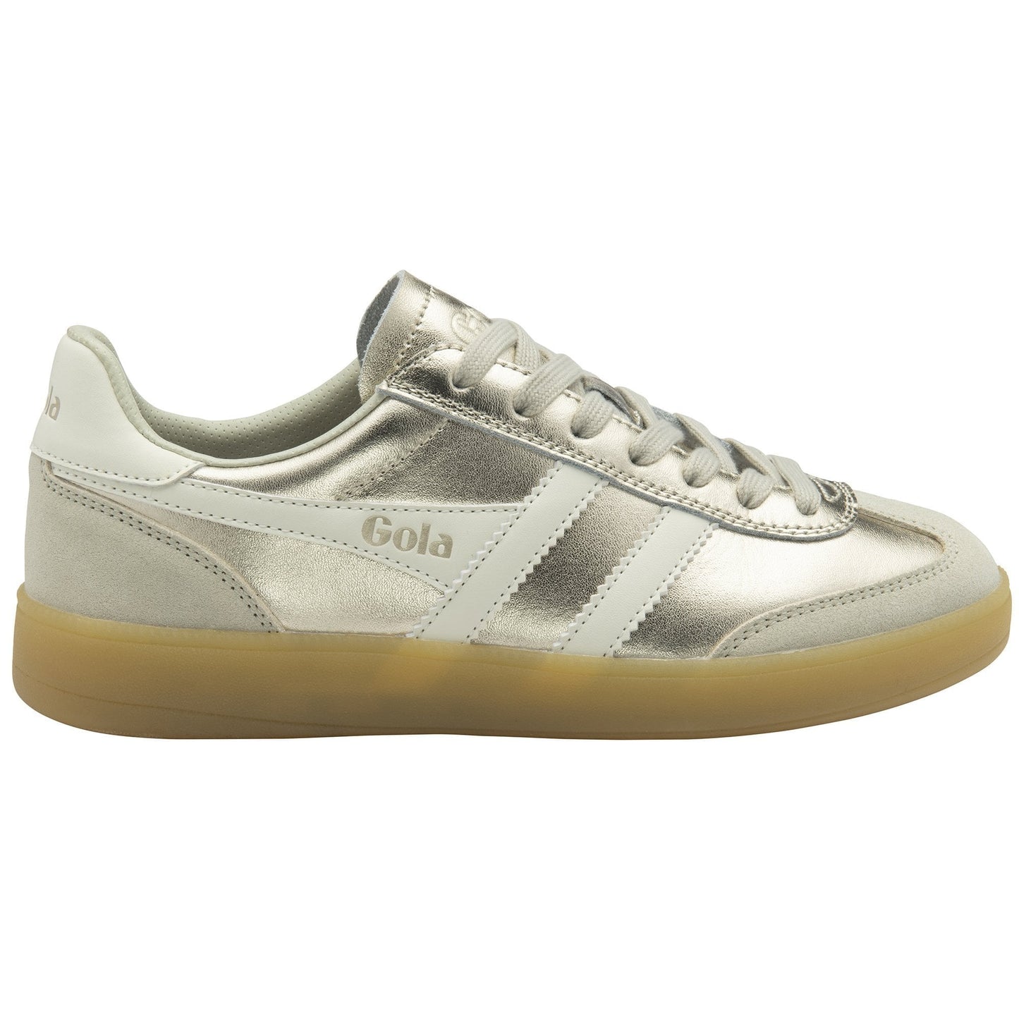 Gola Classics Women's Viper Metallic Sneakers in Gold/Off White/Gum
