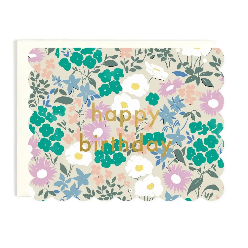 Floral Happy Birthday Card