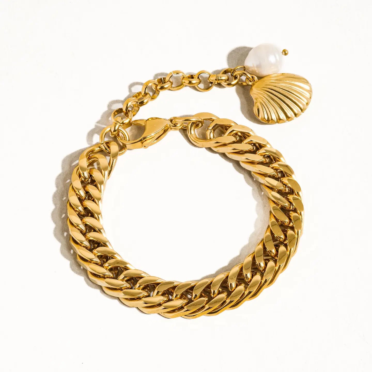Shell and Pearl Bracelet