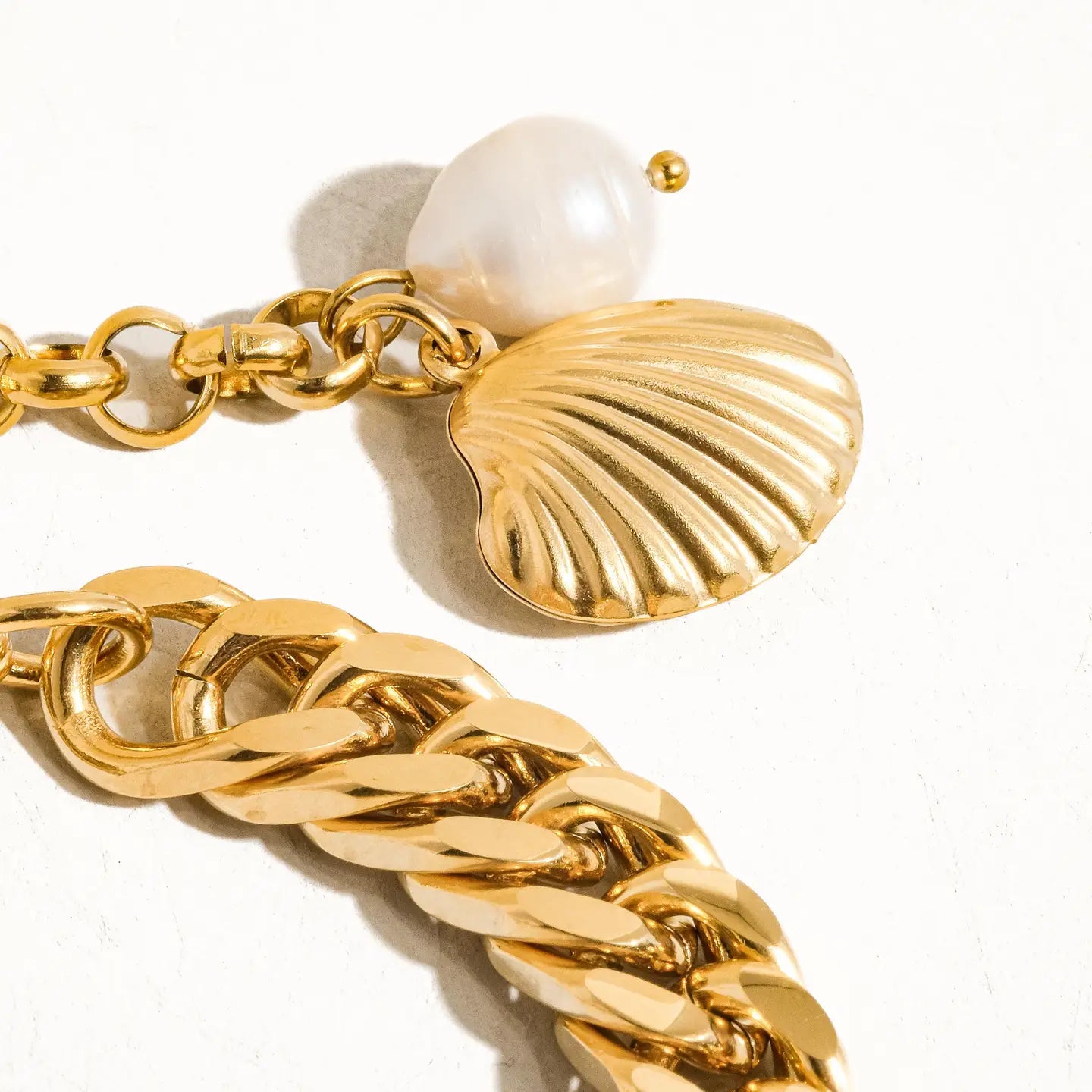 Shell and Pearl Bracelet