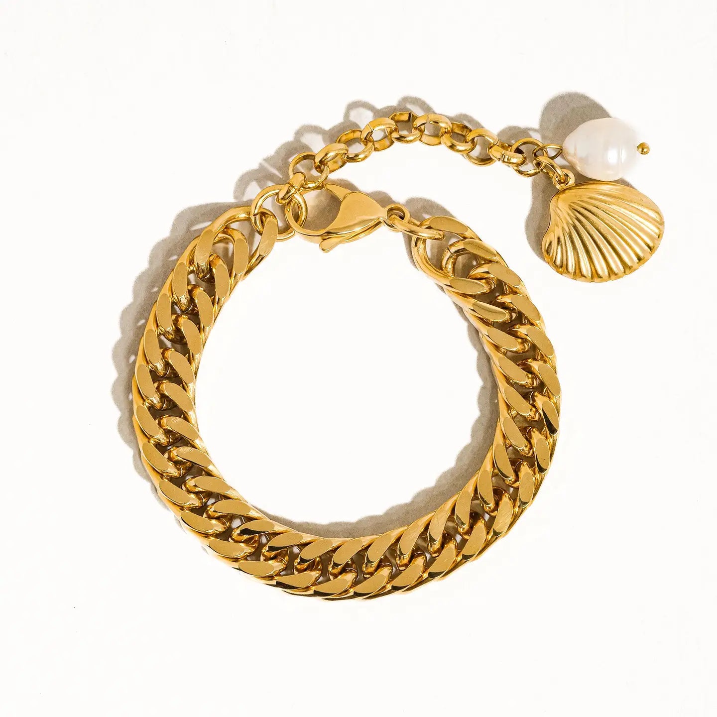 Shell and Pearl Bracelet