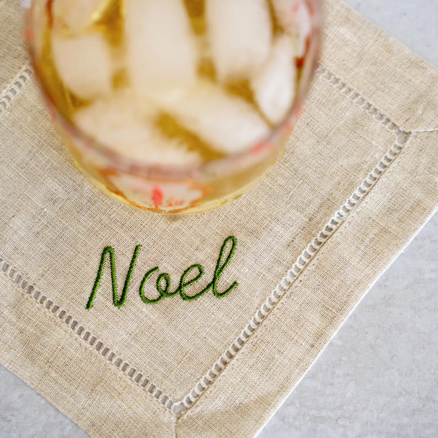 Peace, Joy, Merry, Noel Linen Coasters