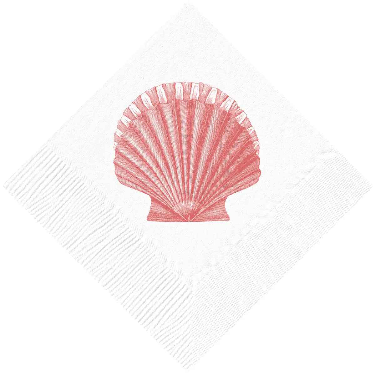Scallop Beverage Napkins